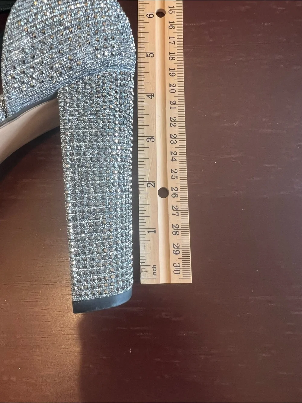 Limelight Women's Lainey Sparkle Platform Block Heel Pewter Sandals Size 7